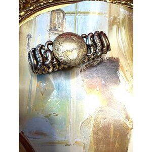 American Queen Pittman Keeler Sterling Base Expandable Link Sweetheart Bracelet